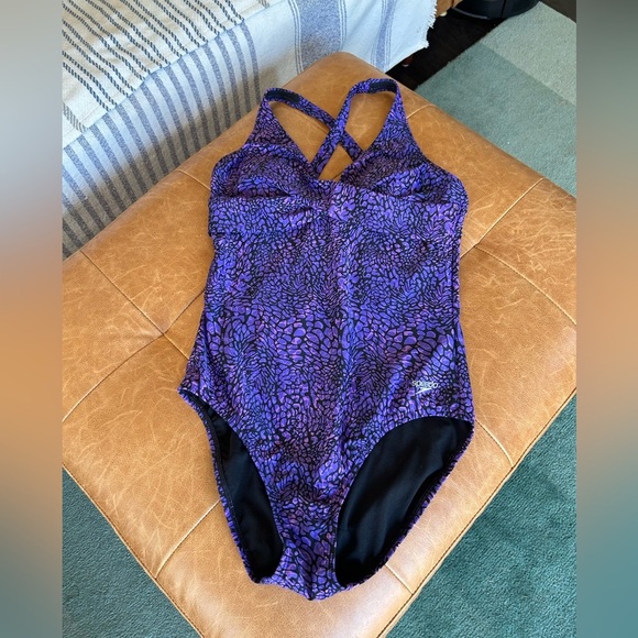 Speedo Purple and Black Swimsuit - Size 8 - NWOT - Picture 5 of 6